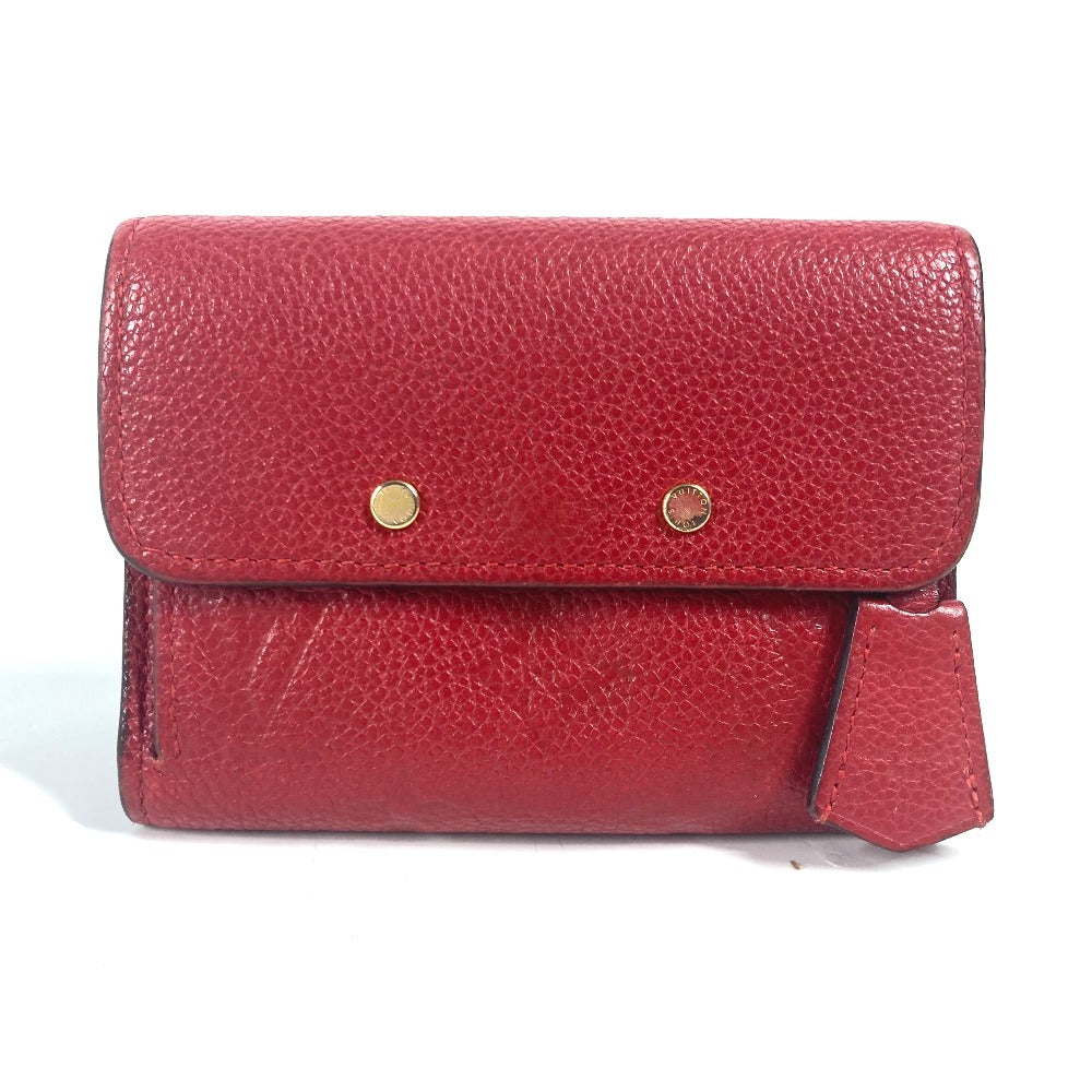 Louis Vuitton Trifold M62185 Ann Platt Ann Monogram Leather Red Wallet Case
