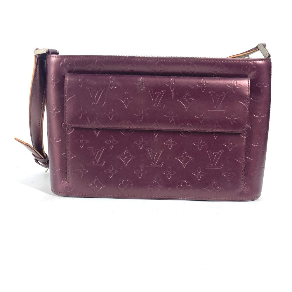 Louis Vuitton M55126 mat purple mat Alston Monogram Leather Shoulder Bag