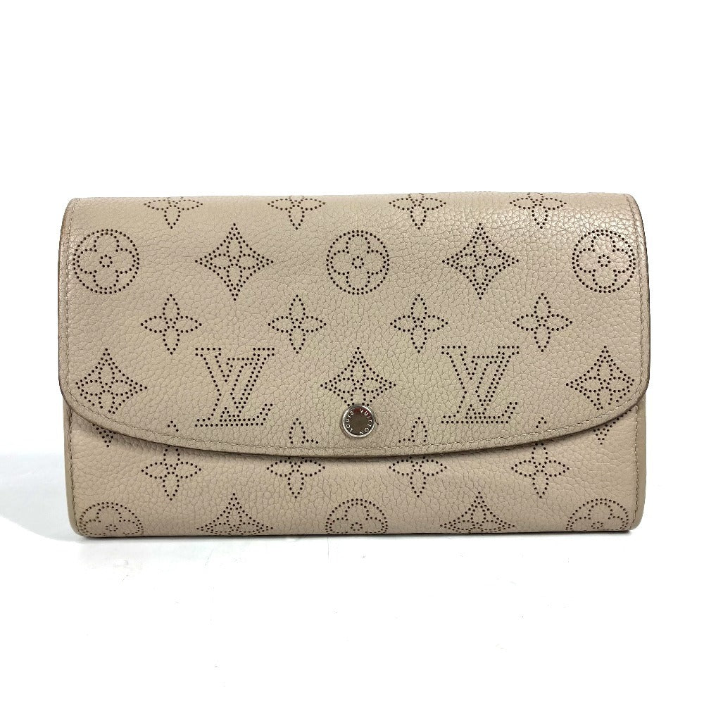 Louis Vuitton Long Purse M60144 mahina Monogram Leather Beige Wallet Case
