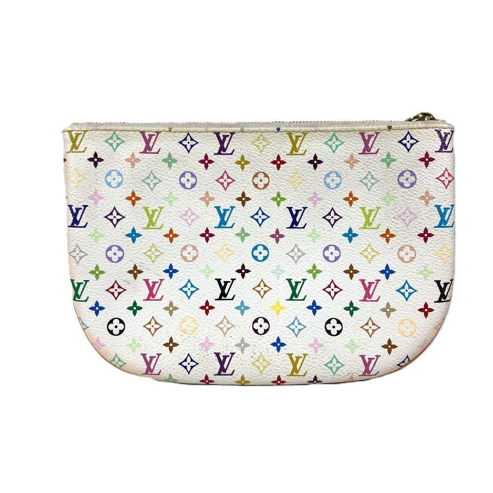 Louis Vuitton Pouch M60027 Pochette GM Monogram Canvas White Multicolor Clutch Bag