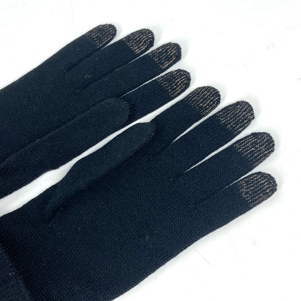 Louis Vuitton gloves M76451 Gon 3D Gloves Monogram Wool Black Logo Apparel