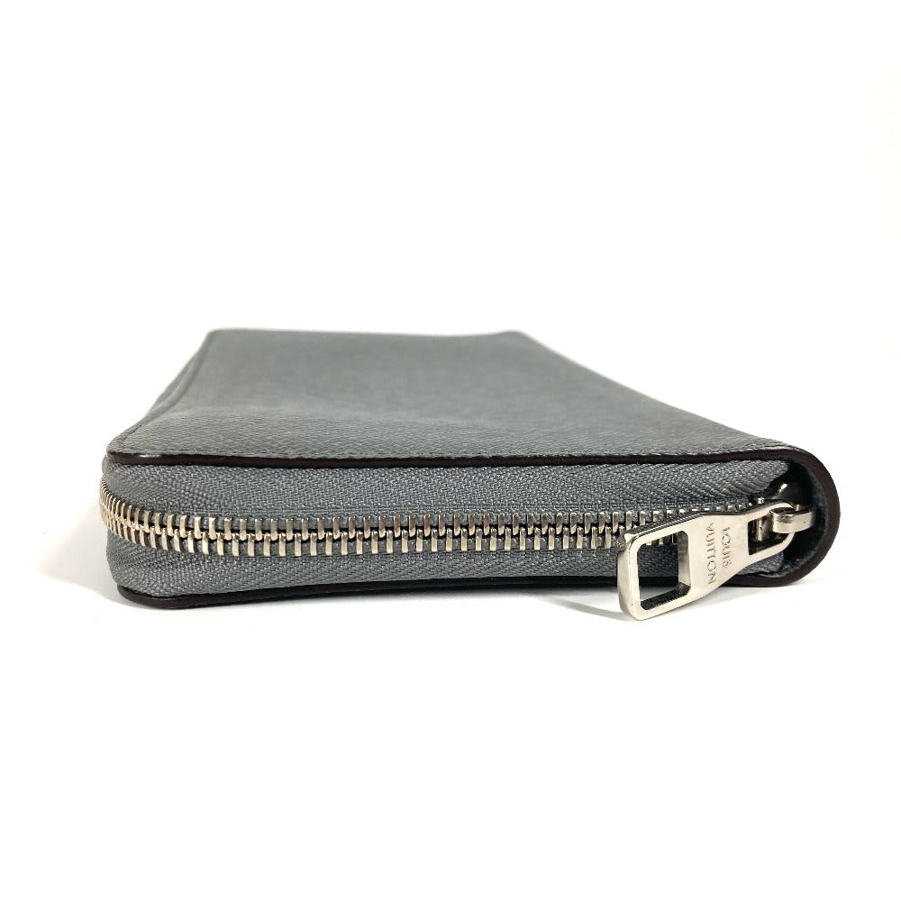 Louis Vuitton Long Purse M30517 Taiga Leather Gray Wallet Case