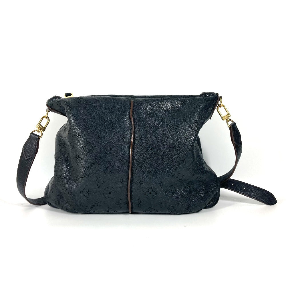 Louis Vuitton M93987 mahina Selene MM Monogram Leather Black Shoulder Bag