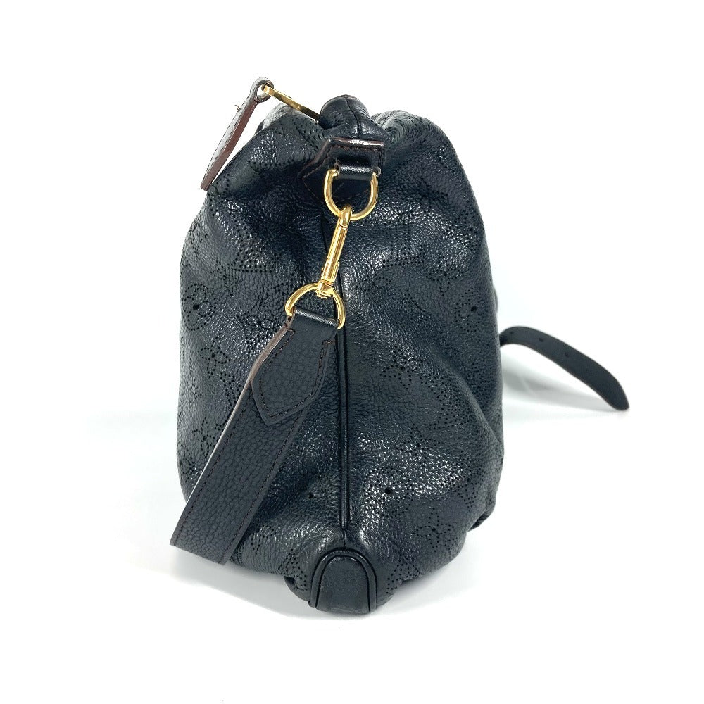 Louis Vuitton M93987 mahina Selene MM Monogram Leather Black Shoulder Bag