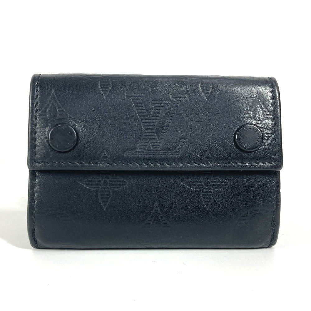 Louis Vuitton Trifold M67631 shadow Discovery Monogram Leather Black Wallet Case