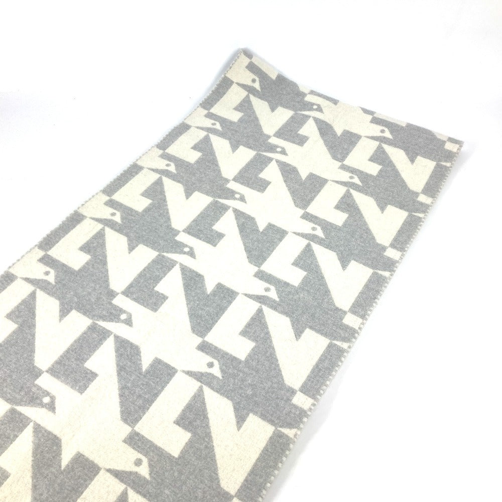 Louis Vuitton Scarf M78004 Cashmere fringe Scarf Wool Gray