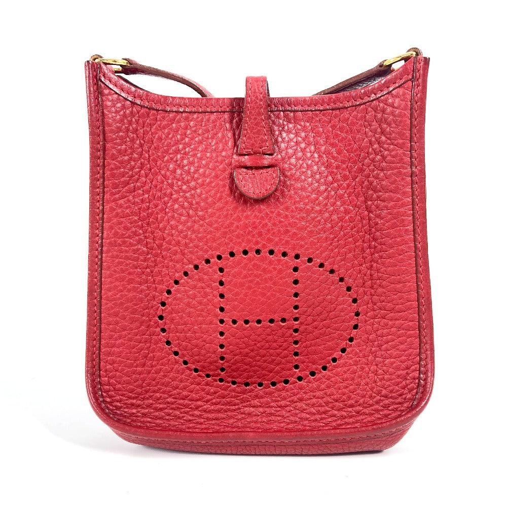 Hermes Shoulder Bag Taurillon Clemence Evelyn Tpm Women Red