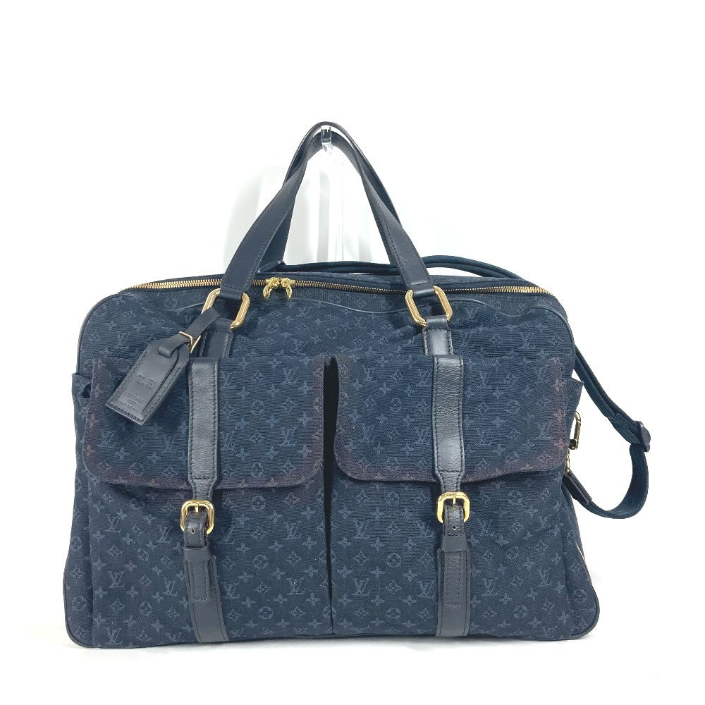 Louis Vuitton Boston Duffel M42331 Claudine Monogram Canvas Navy Mini Travel Bag