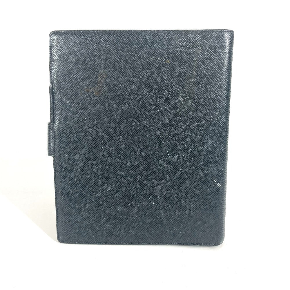 Louis Vuitton Notebook cover R20232 Taiga Leather Black Handbag