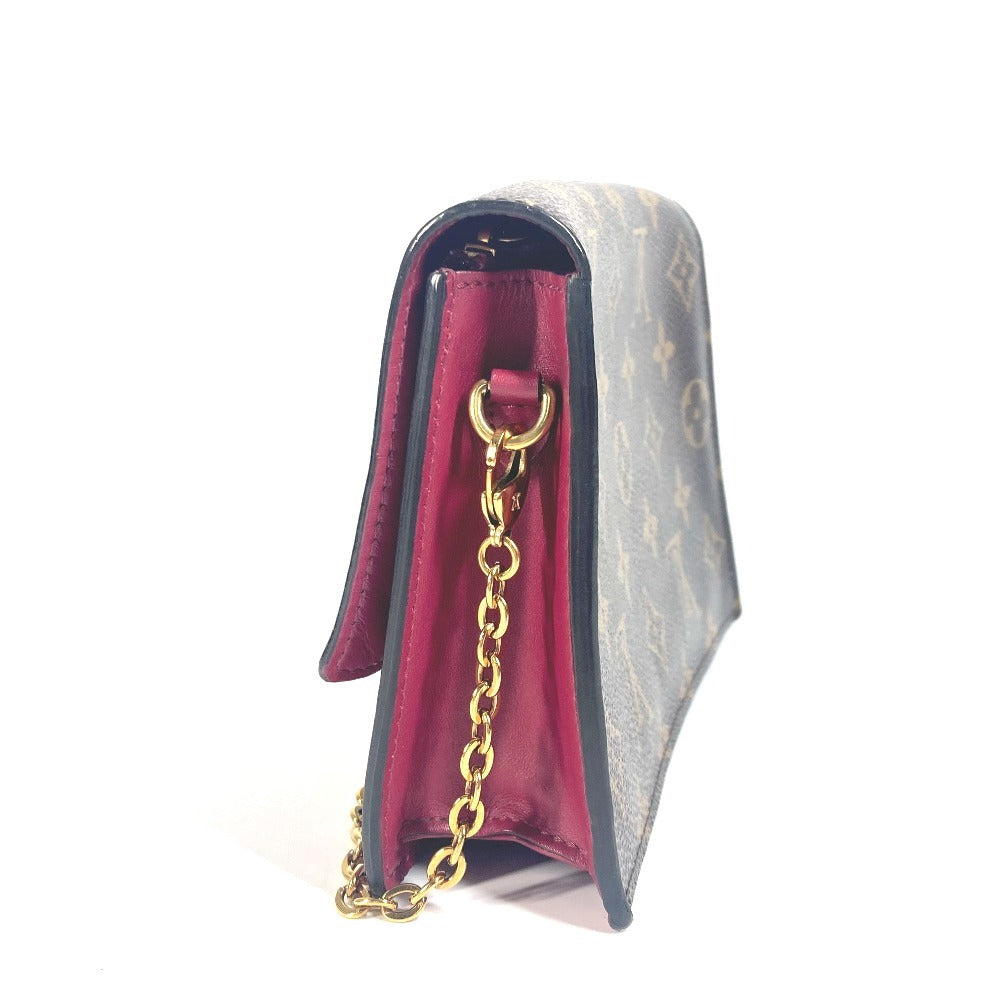 Louis Vuitton Long Purse M69578 Portefeuille Flor Monogram Canvas Brown Chain Wallet Case