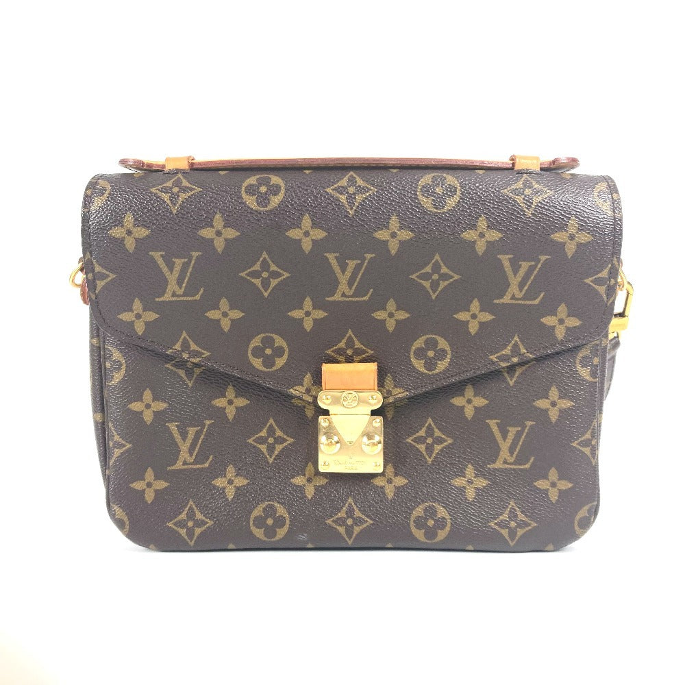 Louis Vuitton M40780 Pochette Metis MM Monogram Canvas Brown Clutch Bag