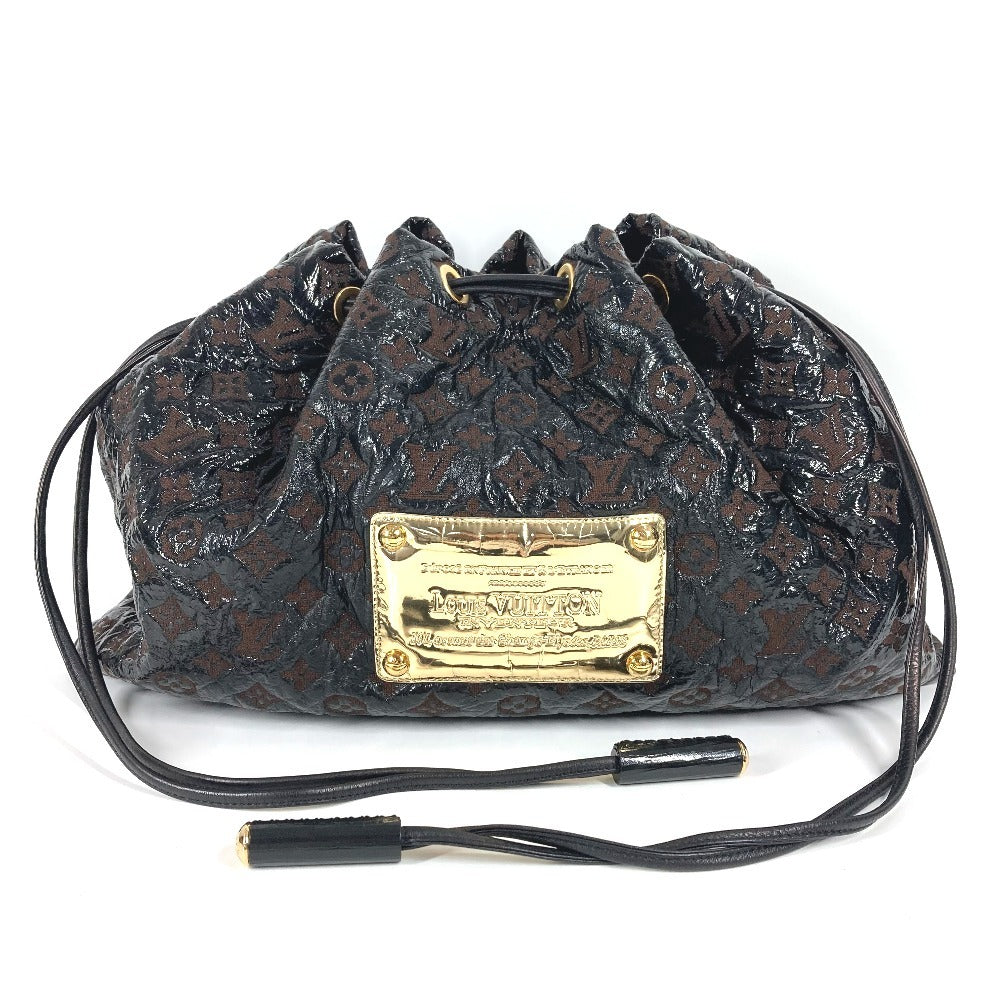 Louis Vuitton M95259 Plastics Elvinyl Squeeze Monogram Leather Canvas Black Shoulder Bag