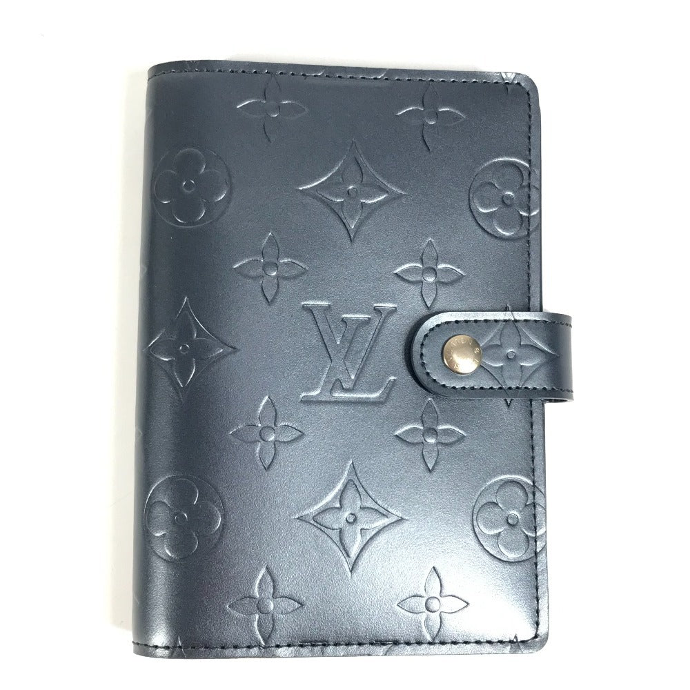 Louis Vuitton Notebook cover R20935 mat Monogram Leather Navy Handbag