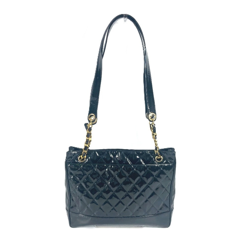 Chanel enamel Quilting Black Shoulder Bag