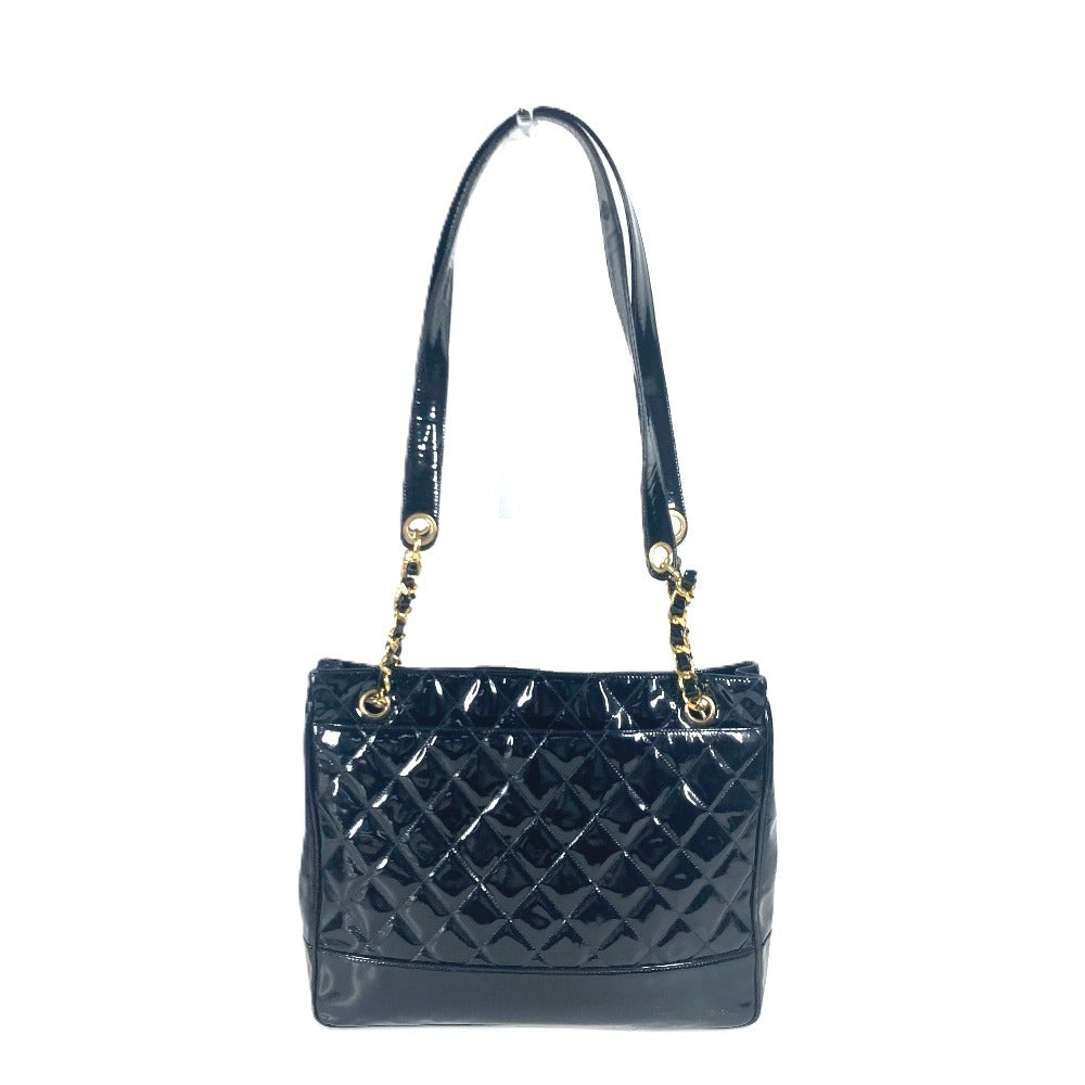 Chanel enamel Quilting Black Shoulder Bag