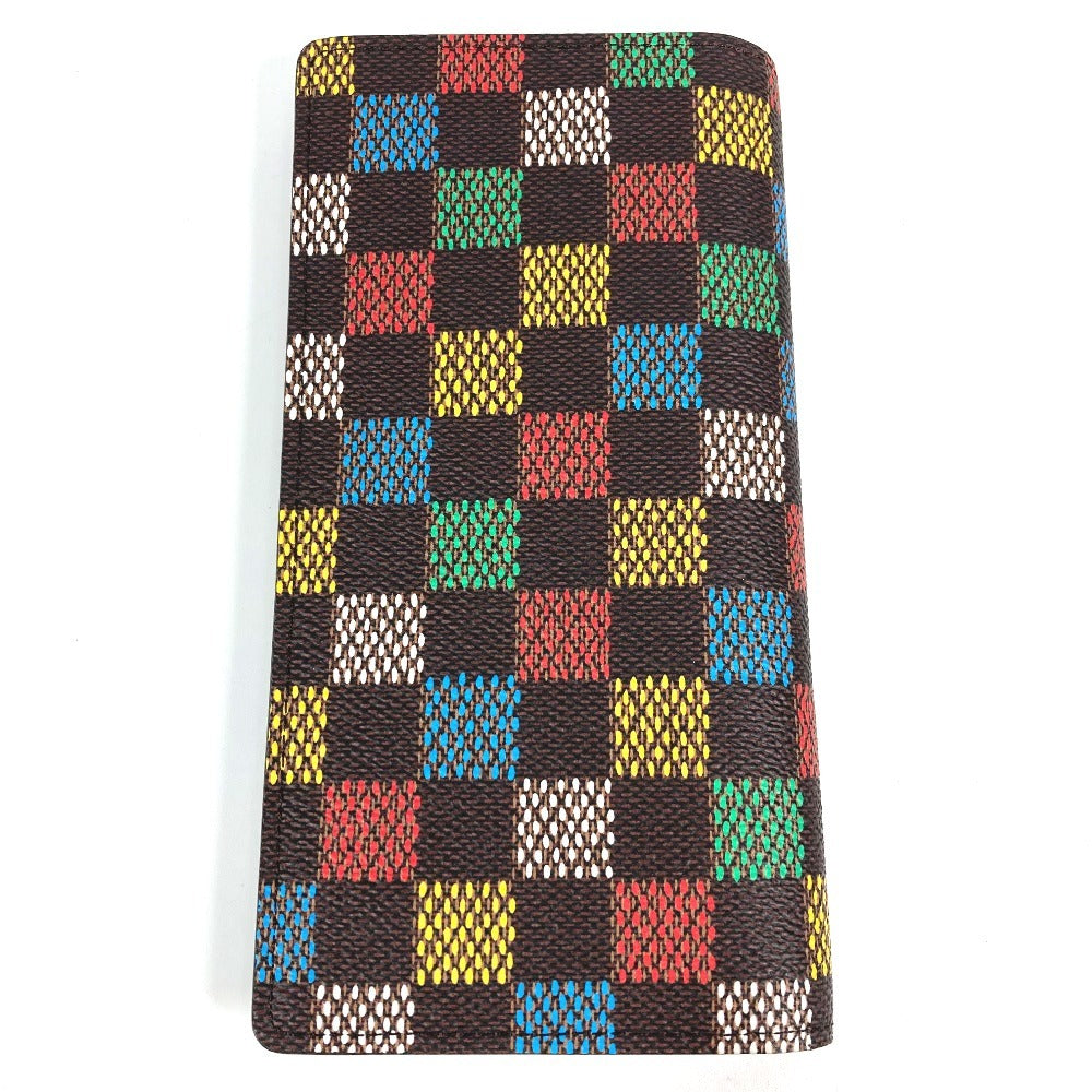 Louis Vuitton Long Purse N00141 Damier Birds Canvas Brown Wallet Case