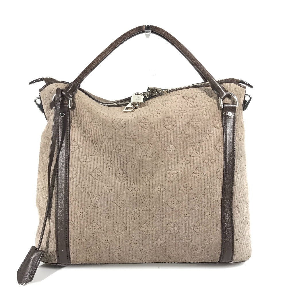 Louis Vuitton M93831 Antia Ixia PM Ixia Monogram Leather Suede Brown Shoulder Bag