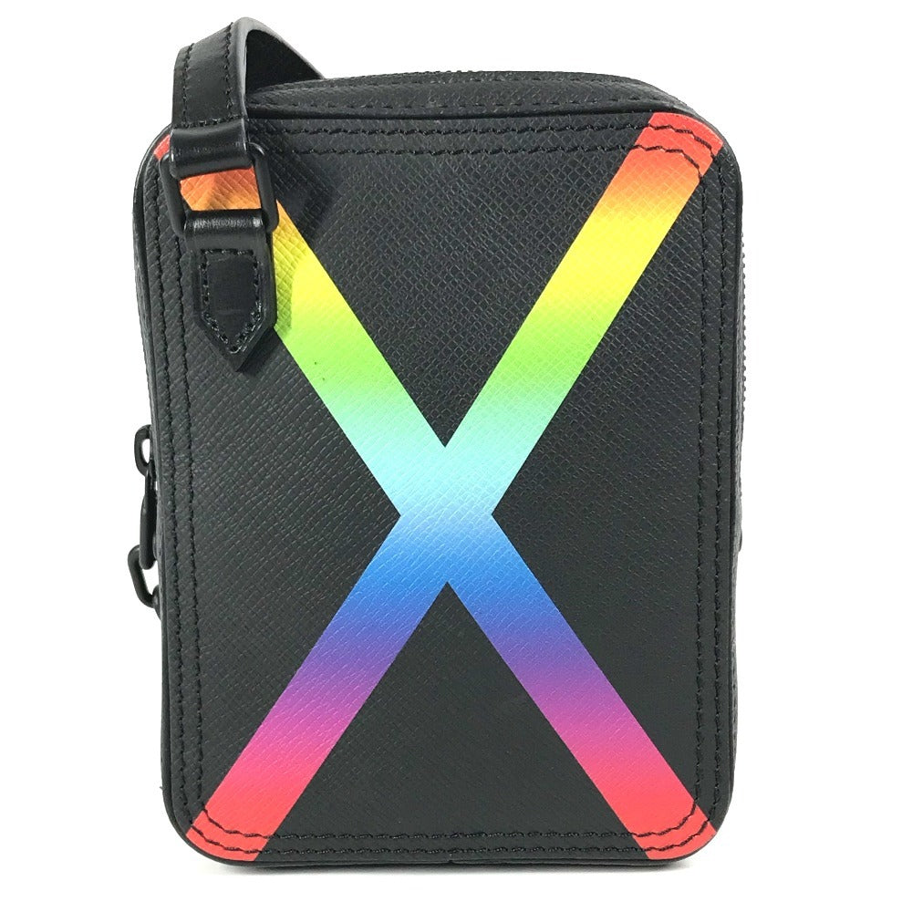 Louis Vuitton M30332 Taiga rainbow Danube Leather Black Crossbody Bag Mo 3