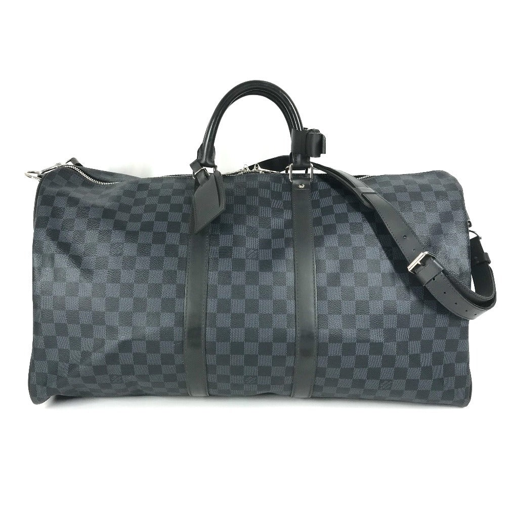 Louis Vuitton Boston Duffel M41356 Damier Cobalt Canvas Navy Travel Bag