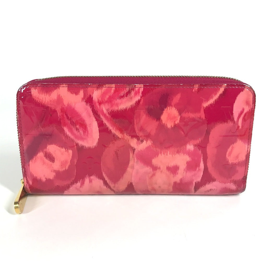 Louis Vuitton Long Purse M90019 Ikat flower Leather Patent Pink Wallet Case