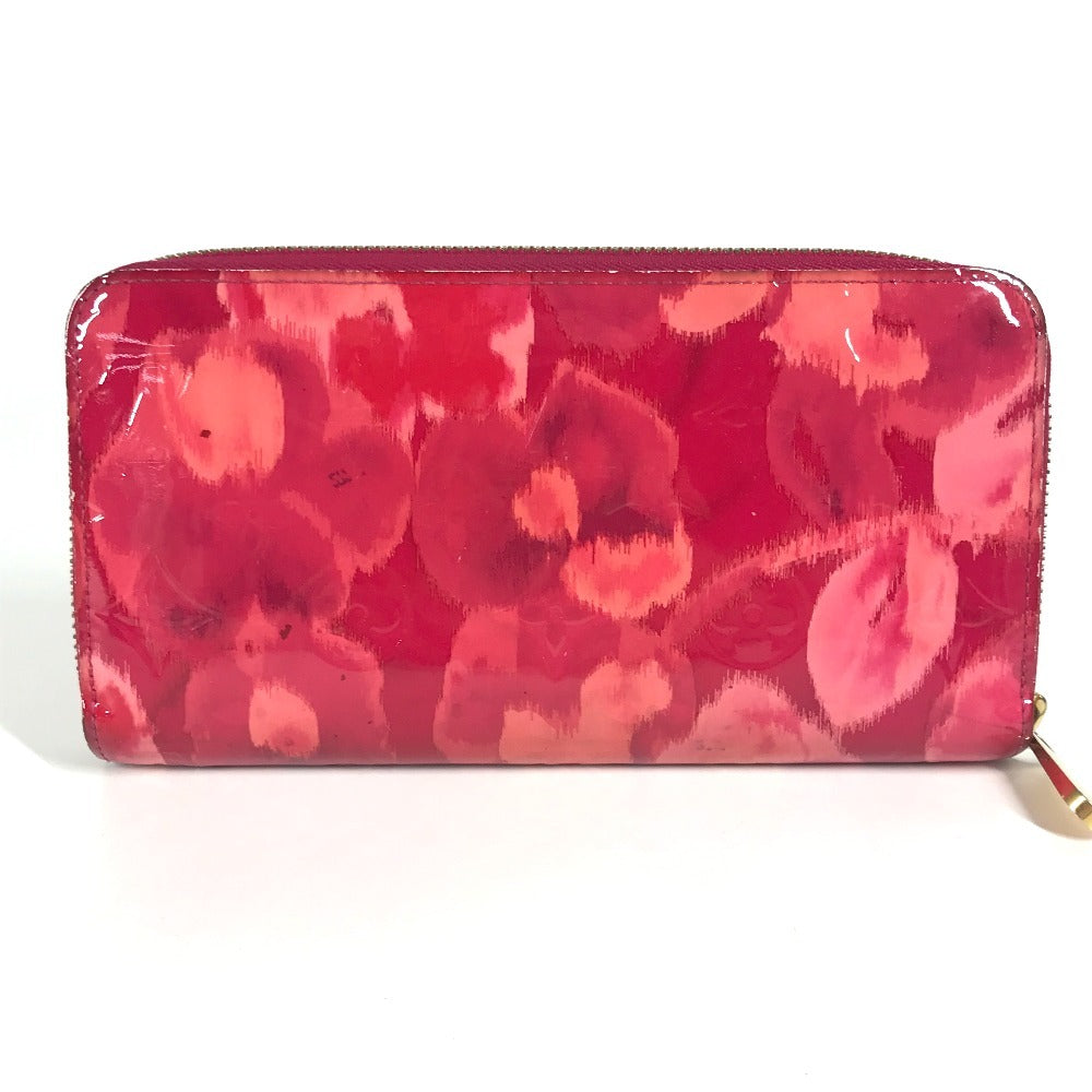 Louis Vuitton Long Purse M90019 Ikat flower Leather Patent Pink Wallet Case
