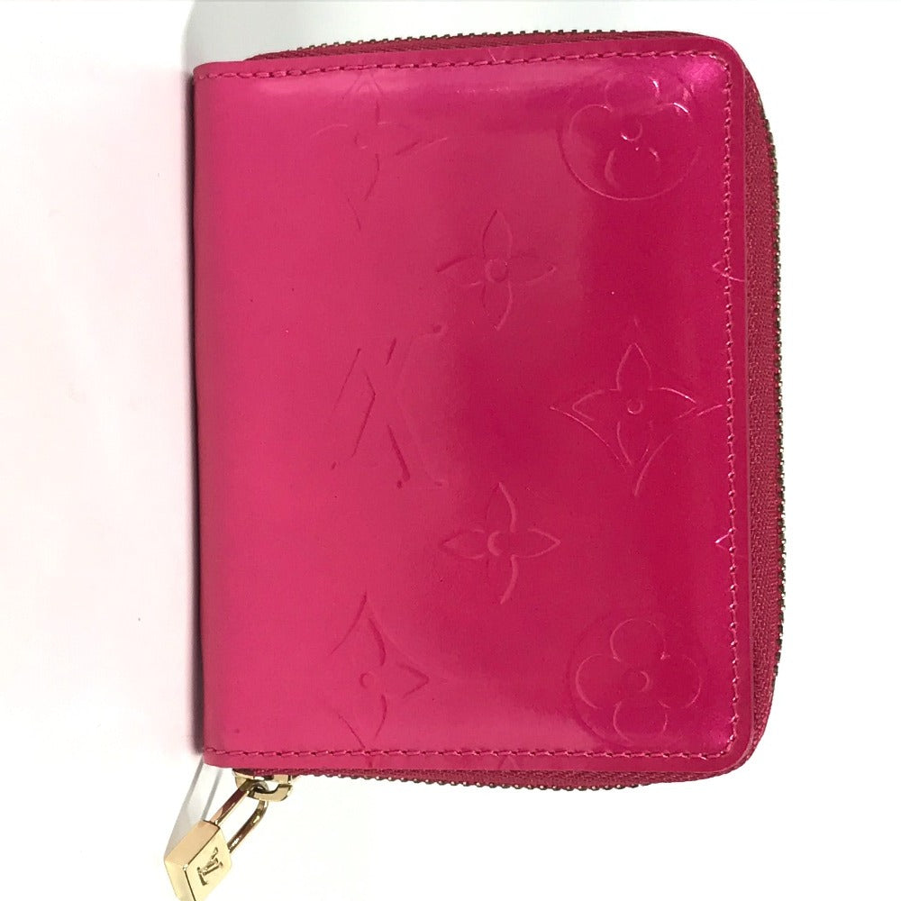 Louis Vuitton Folded M91238 Vernis bloom Monogram Canvas Pink Wallet Case