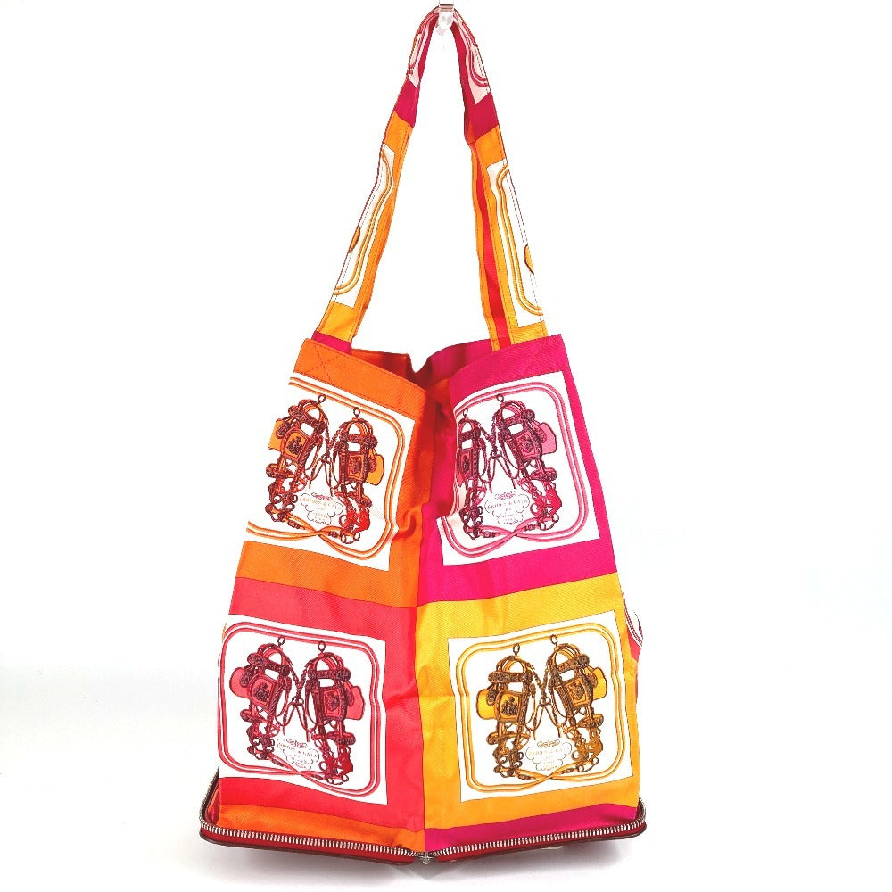 Hermes Shoulder Bag Bags Eco Bags Folding Silky Pop Leather Red