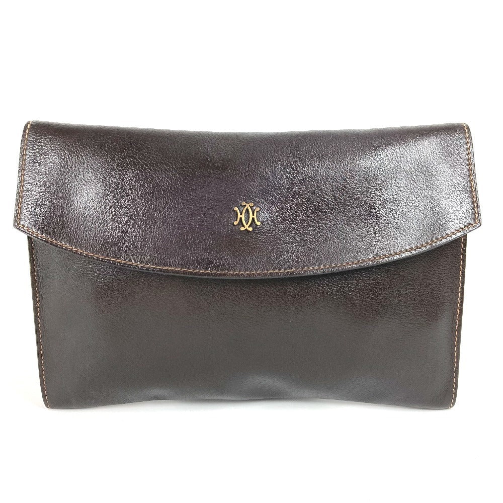 Clutch Bag Leather Brown