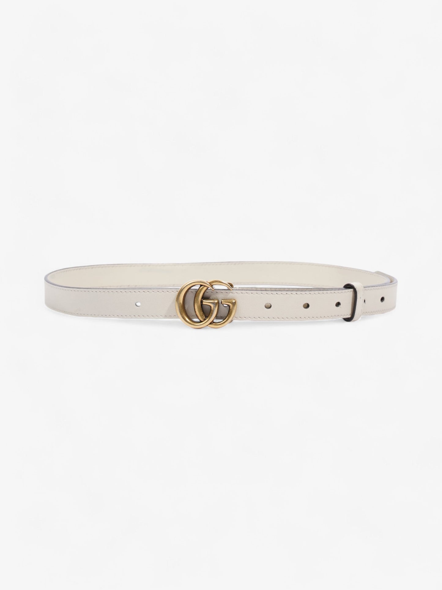 Gucci Marmont Thin Belt Handbag Leather White Accessory 80Cm 32