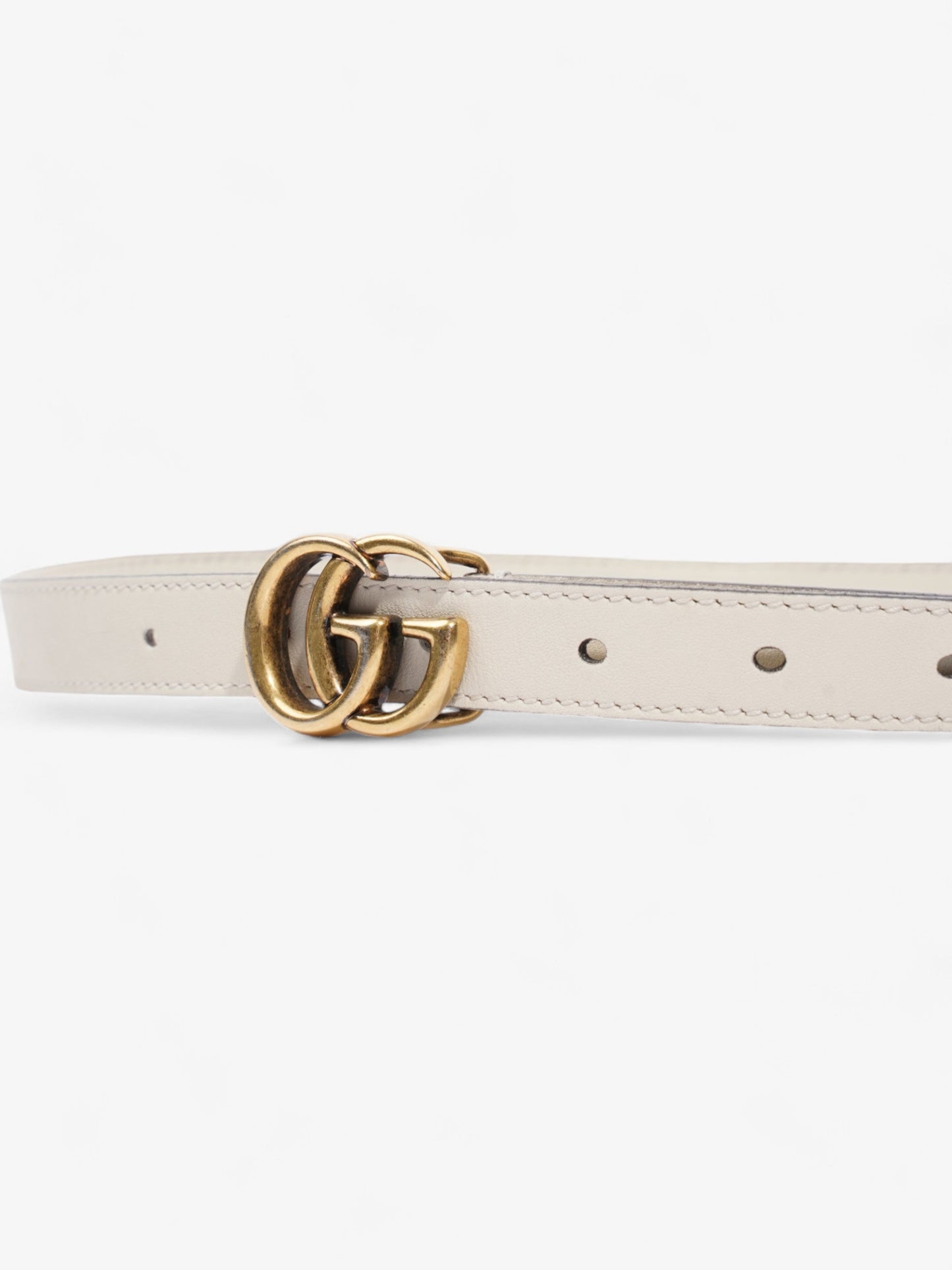 Gucci Marmont Thin Belt Handbag Leather White Accessory 80Cm 32