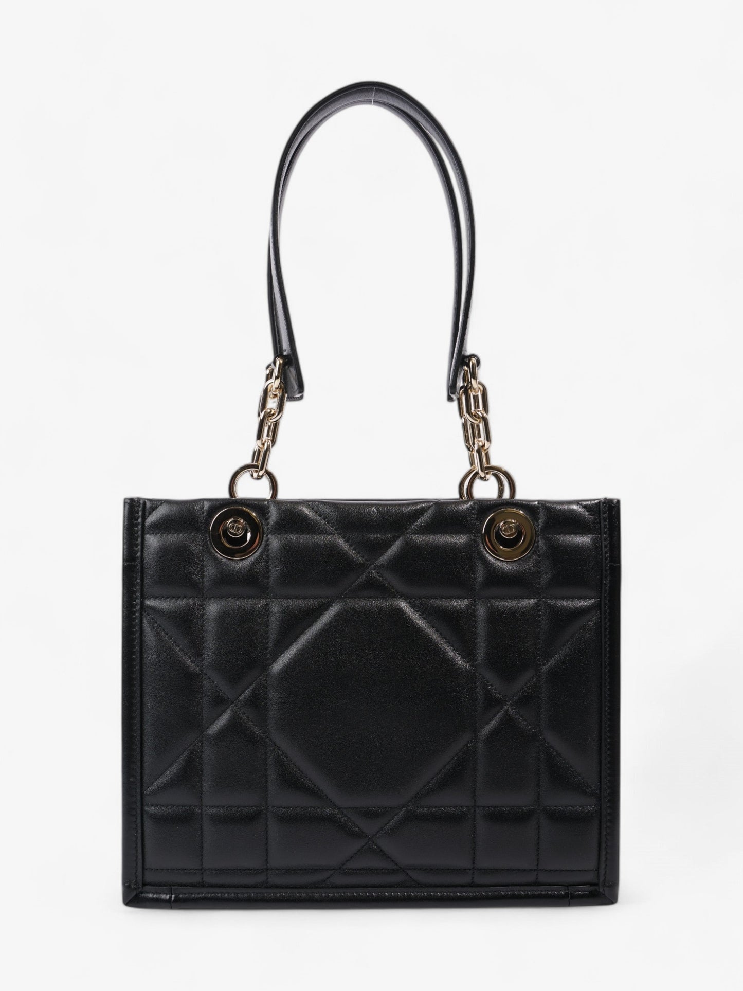 Dior Christian Archi Cannage Bage Shoulder Bag Leather Black