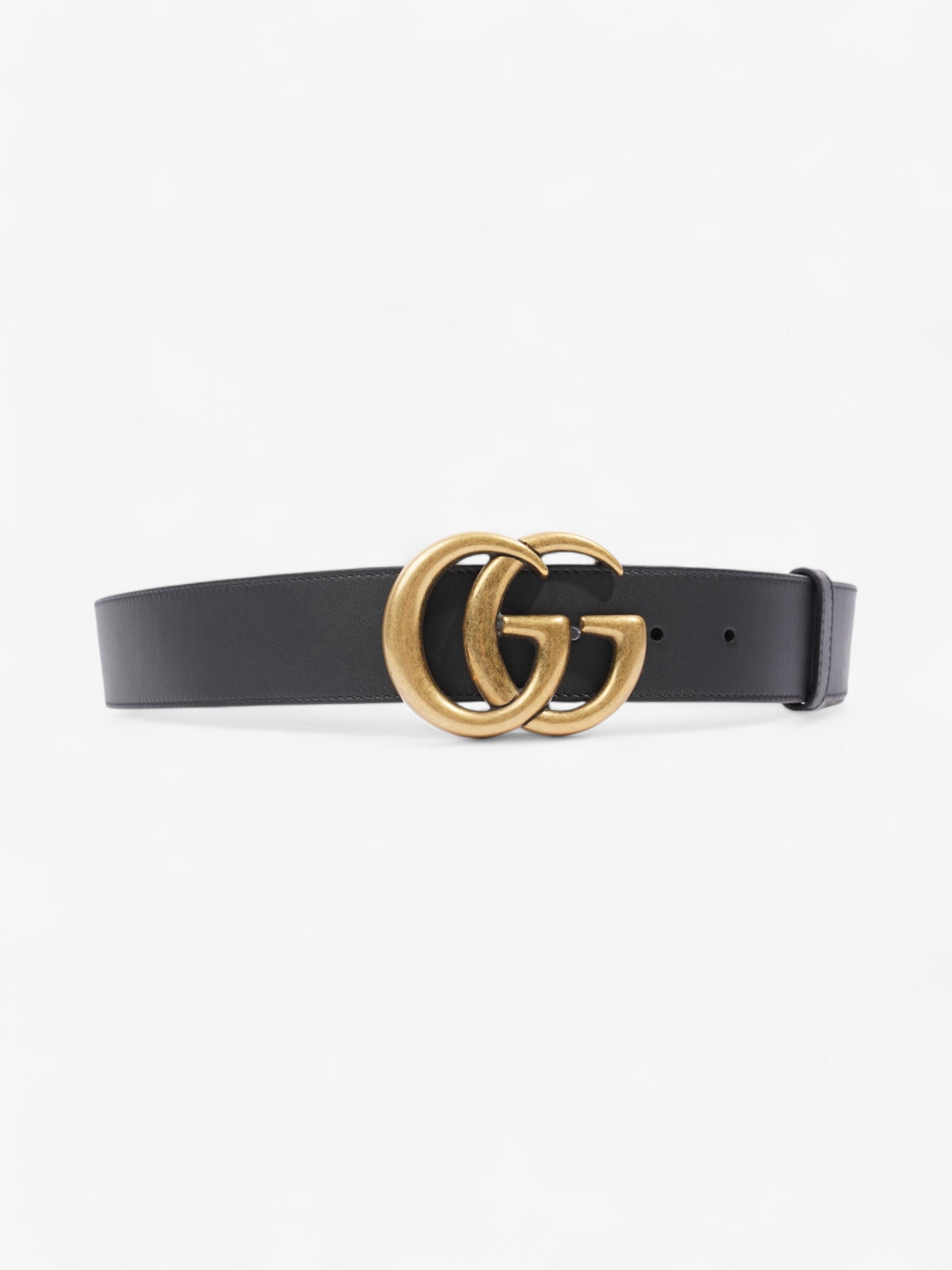 Gucci Marmont Re Edition Wide Belt Handbag Leather Black Accessory 95Cm 38