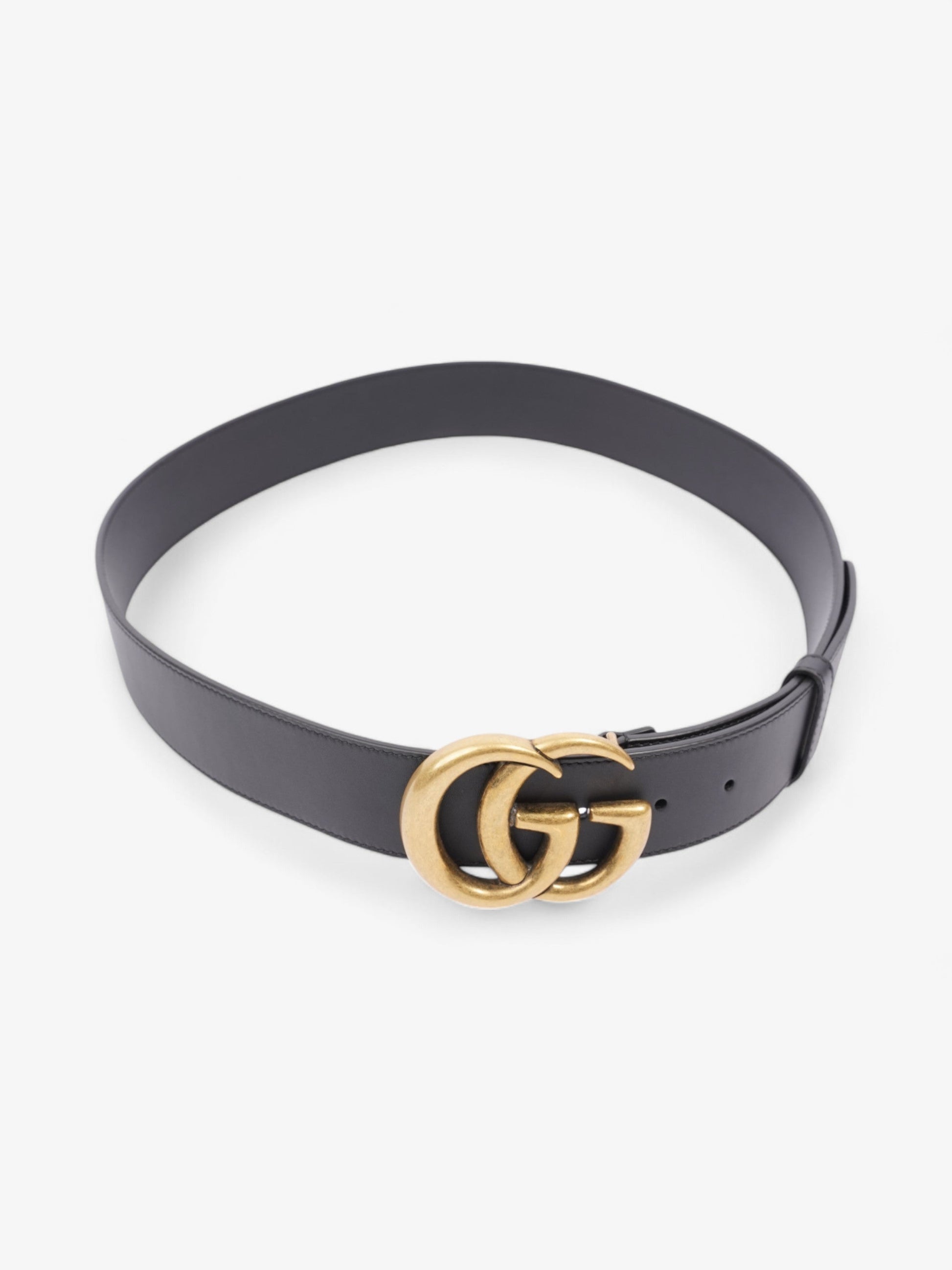Gucci Marmont Re Edition Wide Belt Handbag Leather Black Accessory 95Cm 38