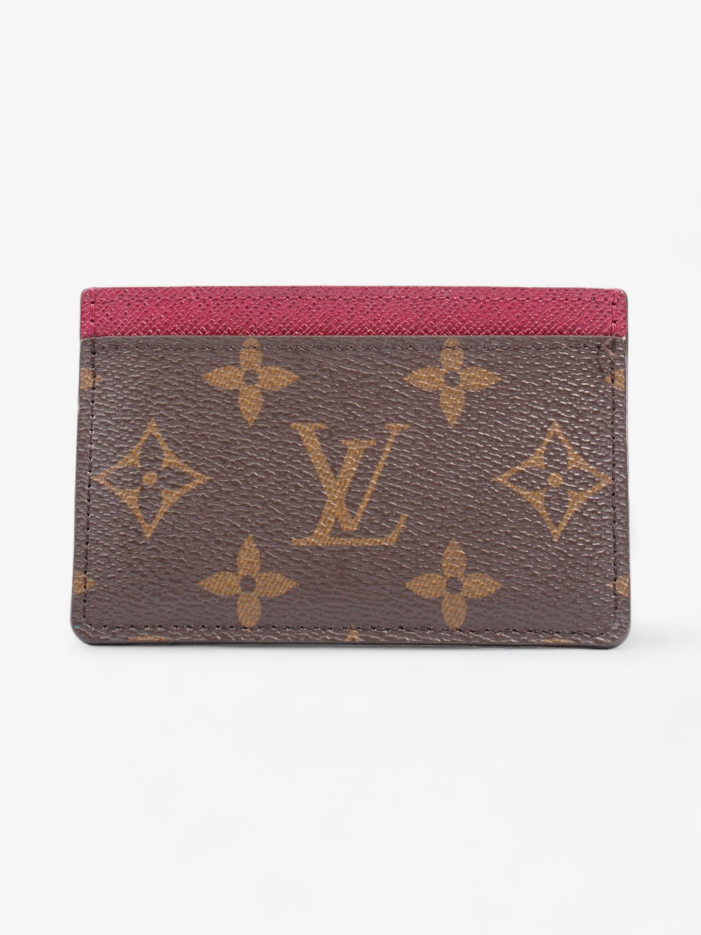 Louis Vuitton Card Holder Fuschia Coated Monogram Canvas Coated Canvas Wallet Case