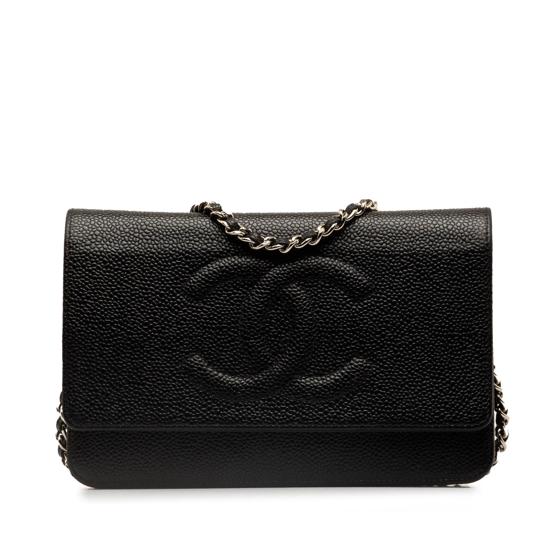 CHANEL CC Caviar Wallet on Chain Crossbody Bag