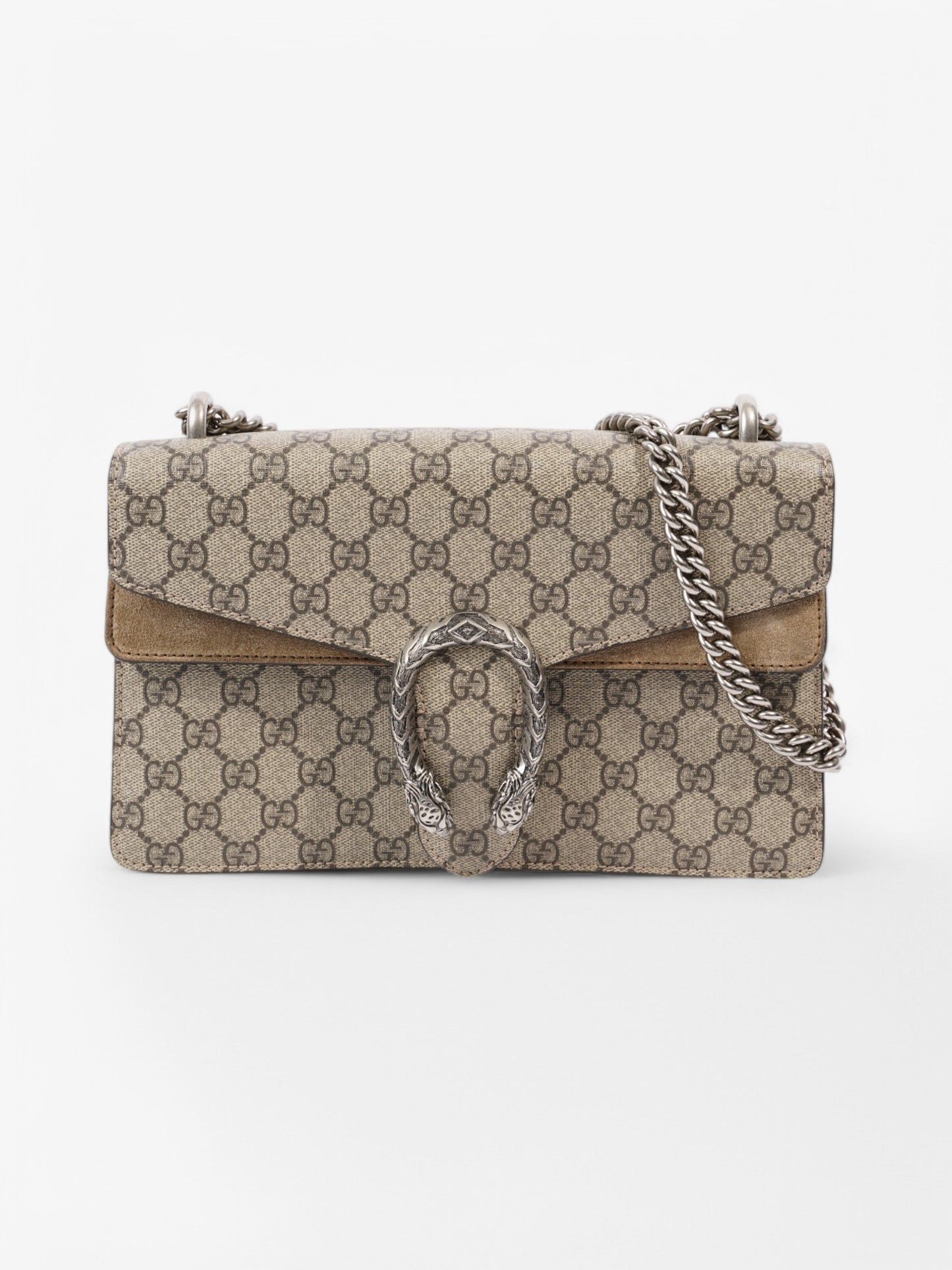 Gucci Dionysus Supreme Ebony Coated Crossbody Bag Canvas Beige