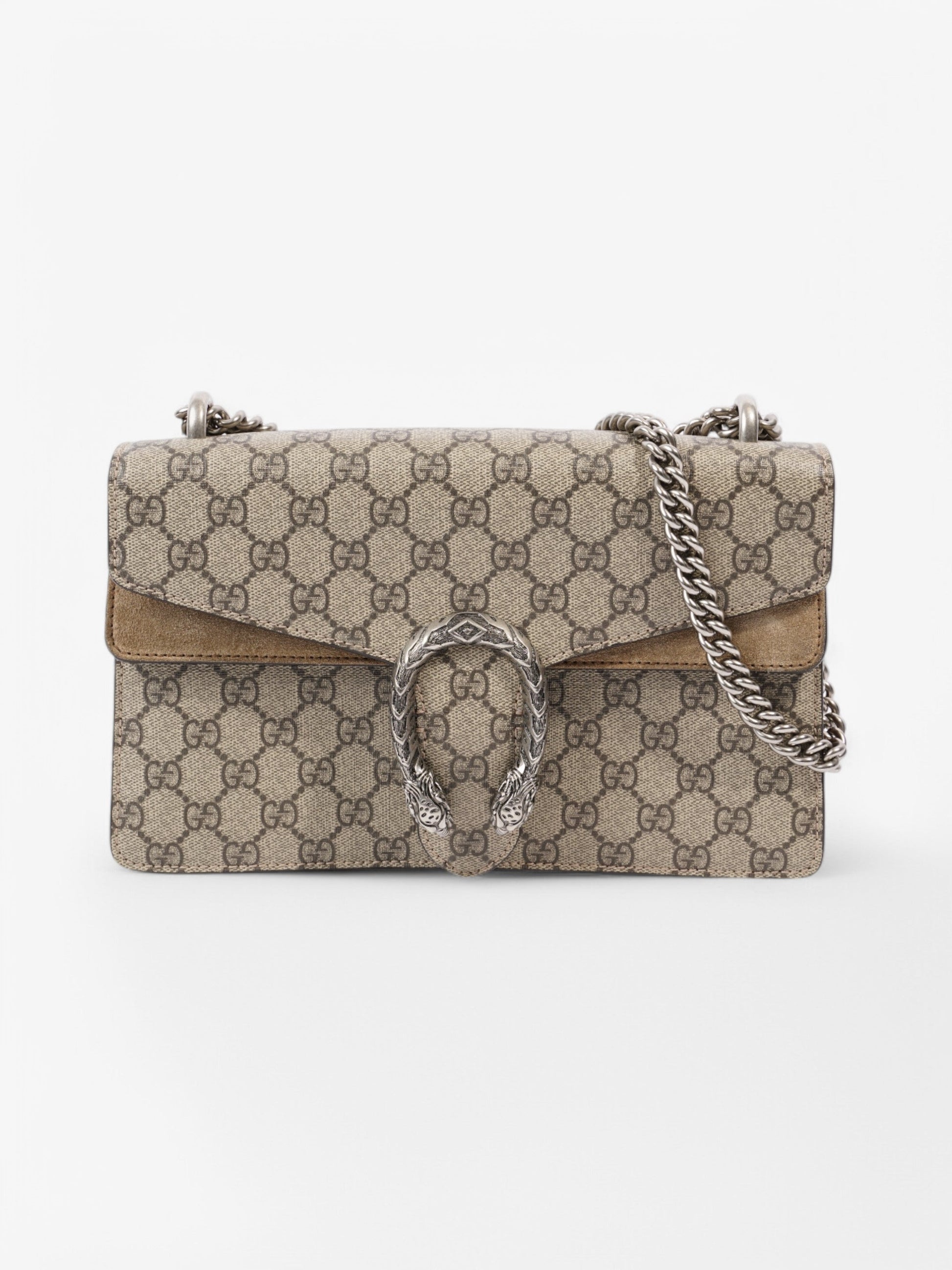 Gucci Dionysus Supreme Ebony Coated Crossbody Bag Canvas Beige