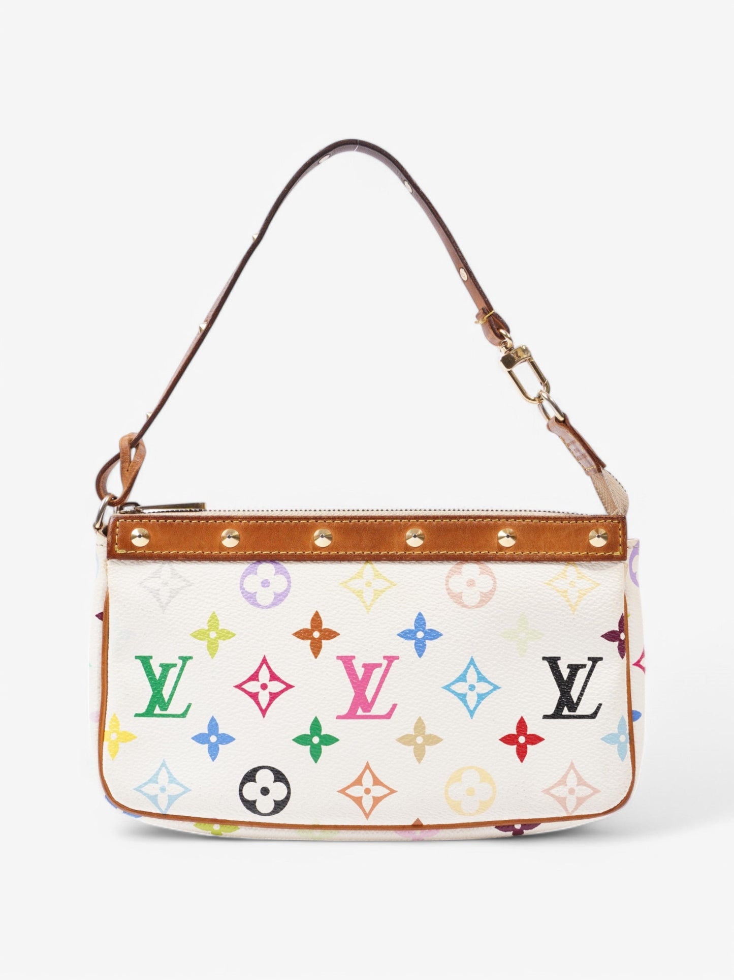 Louis Vuitton Pochette Accessoires Multicolour Coated Canvas White Apparel