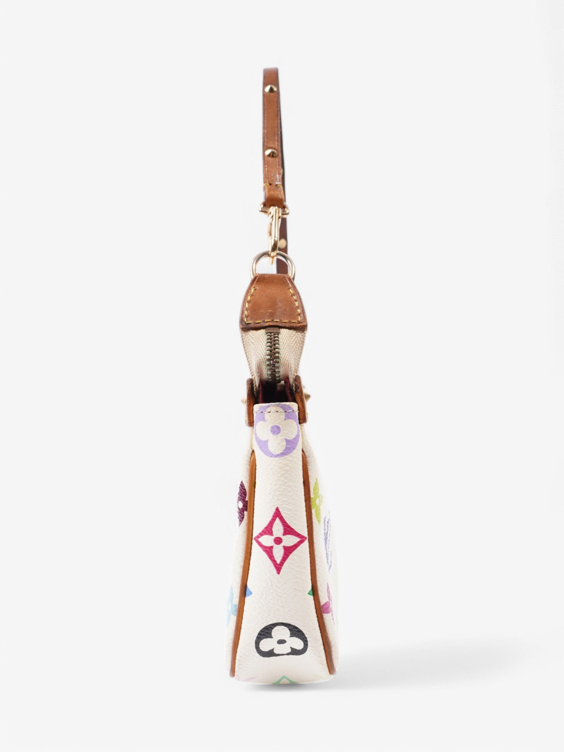 Louis Vuitton Pochette Accessoires Multicolour Coated Canvas White Apparel