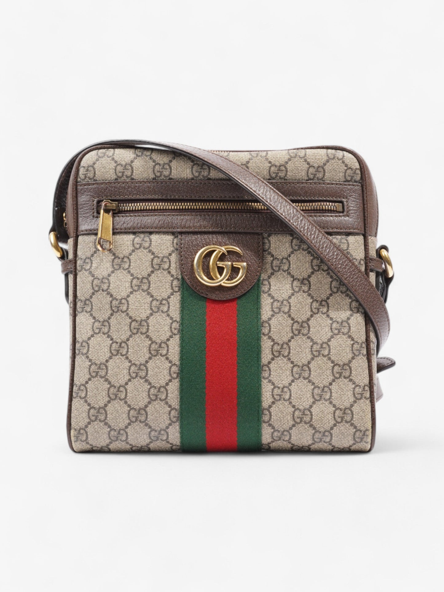 Gucci Ophidia Supreme Coated Small Crossbody Bag Canvas Red Canvas Small