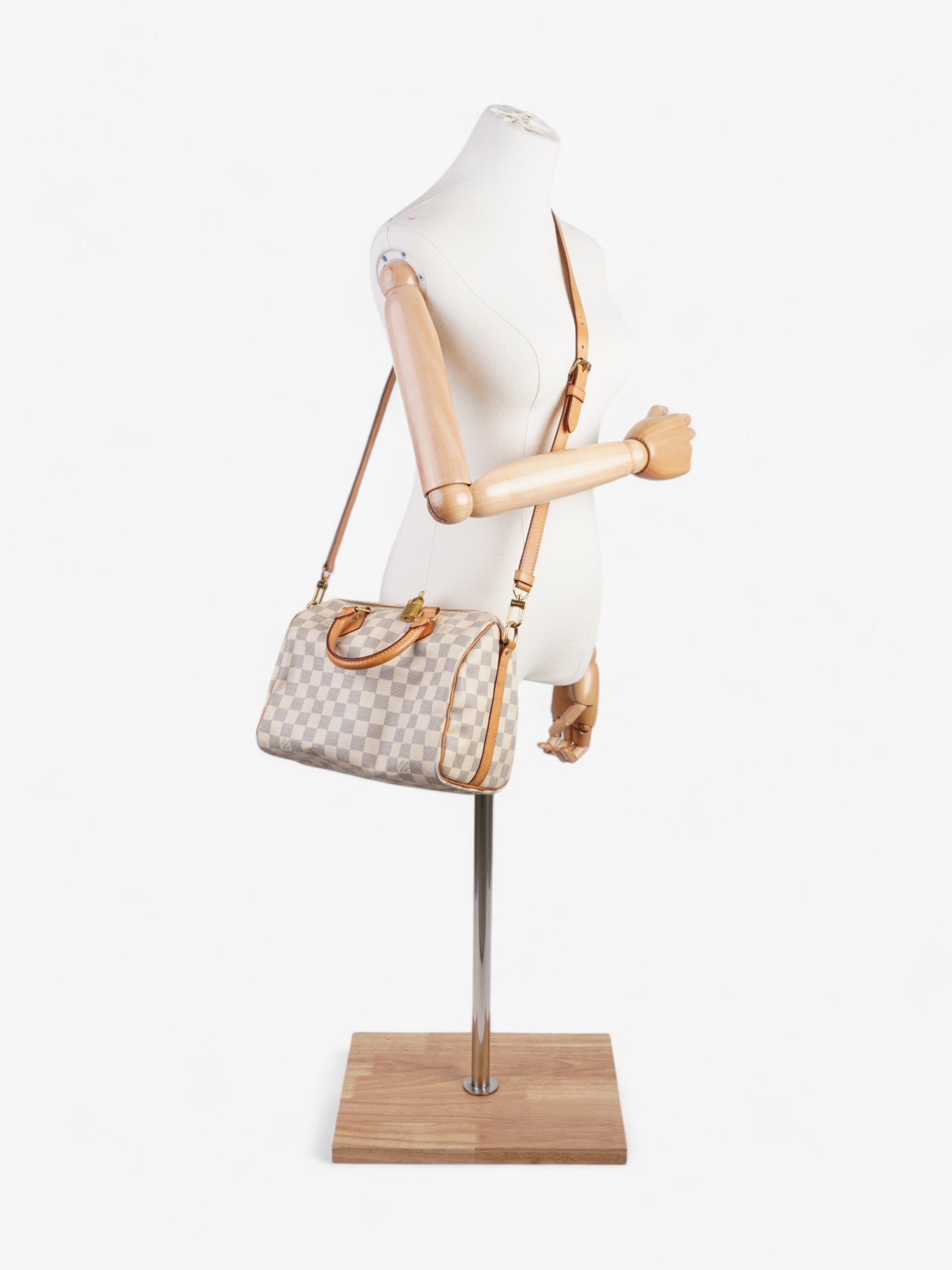 Louis Vuitton Speedy Bandoulière Azur Coated 25 Canvas Coated Canvas Damier Apparel