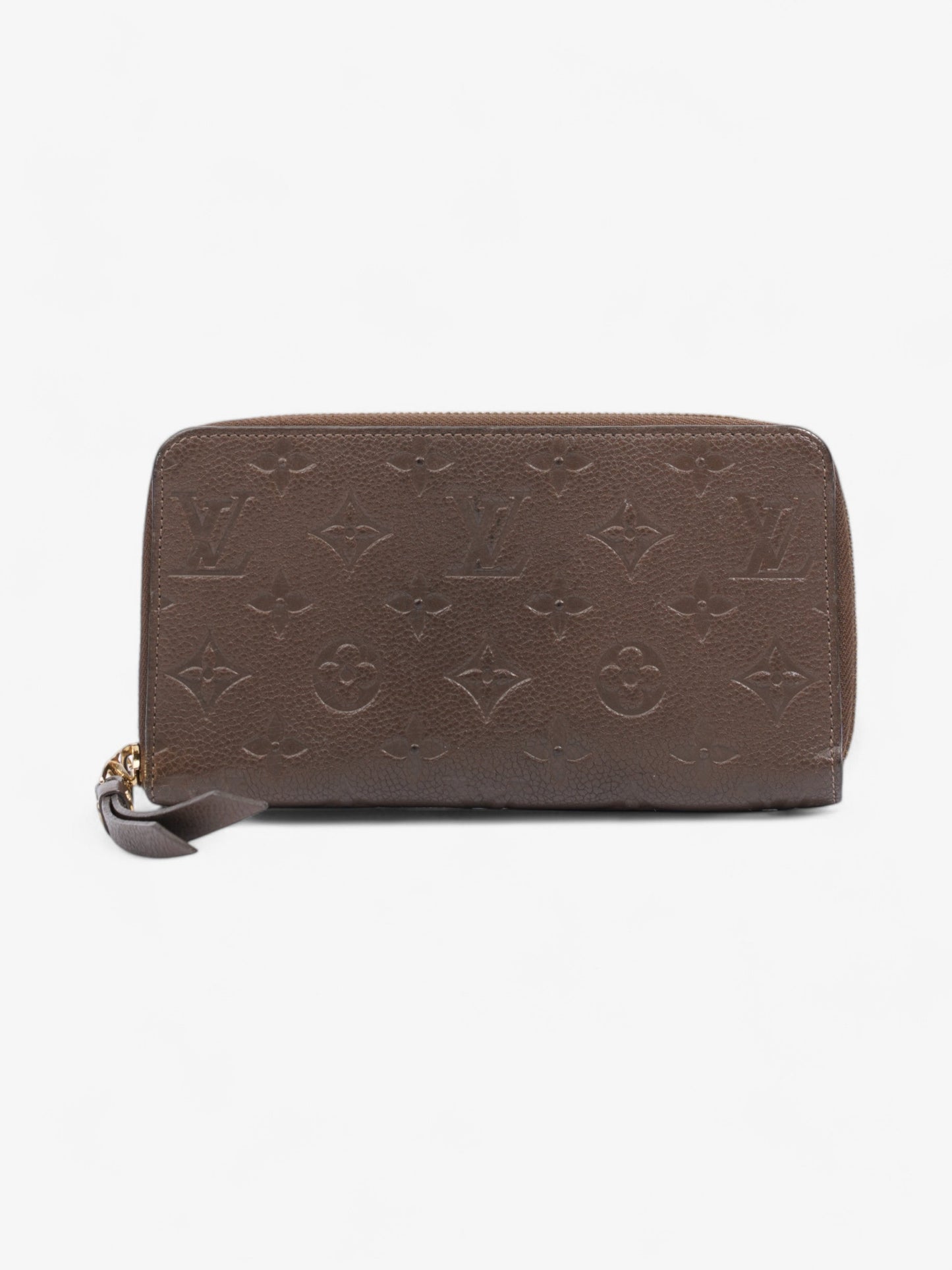Louis Vuitton Zippy Taupe Leather Lambskin Wallet Case