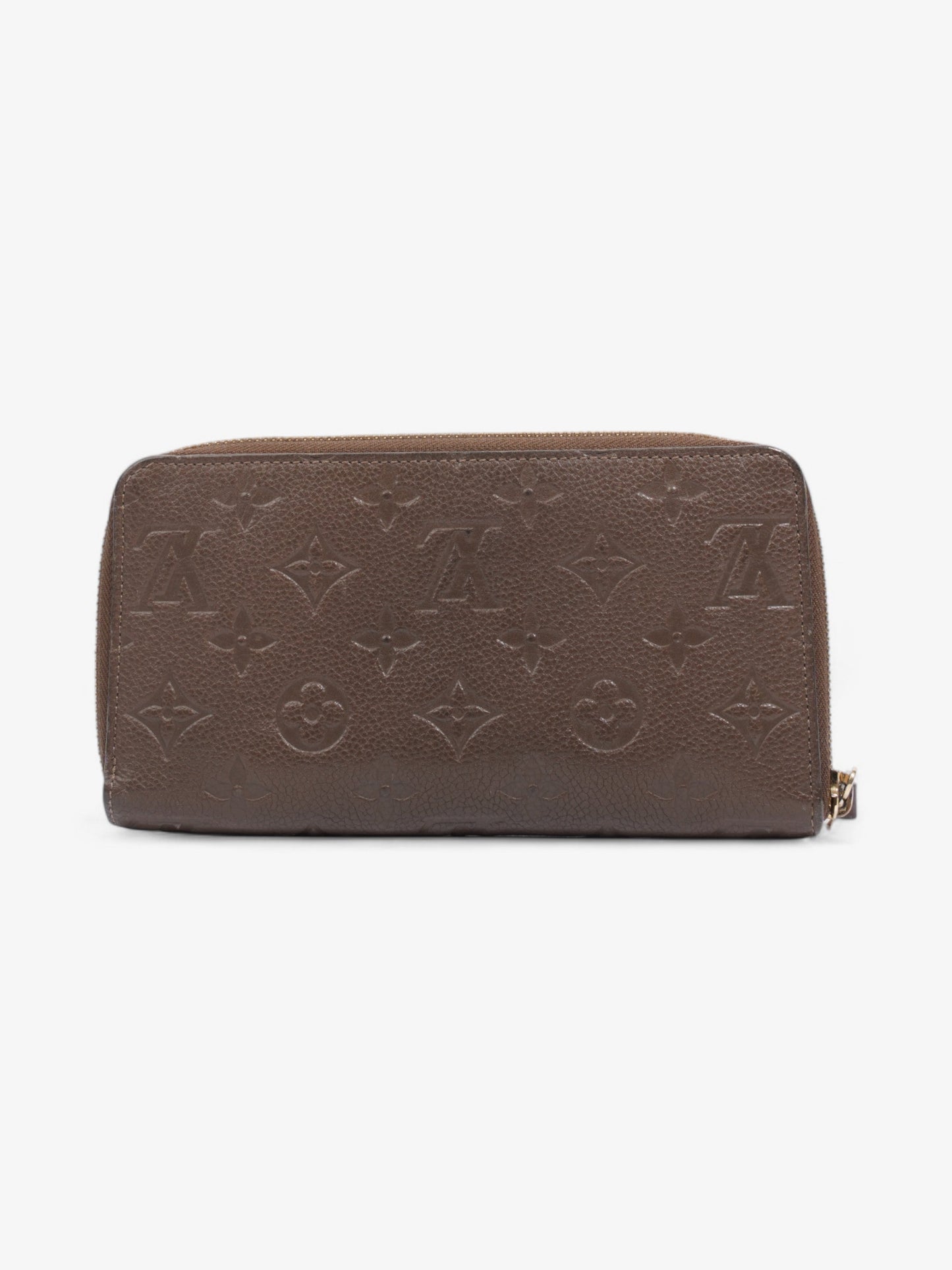 Louis Vuitton Zippy Taupe Leather Lambskin Wallet Case