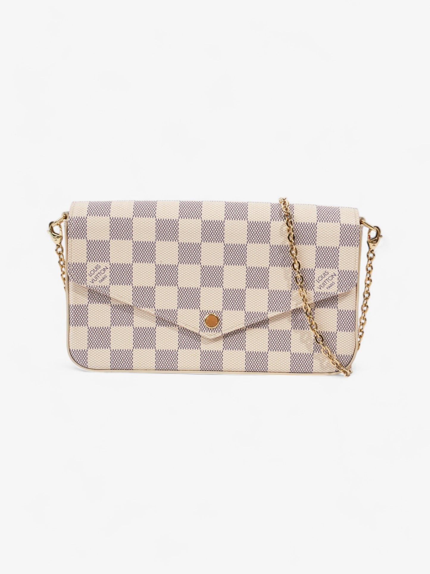 Louis Vuitton Pochette Felicie Azur Coated Damier Canvas Coated Canvas Apparel