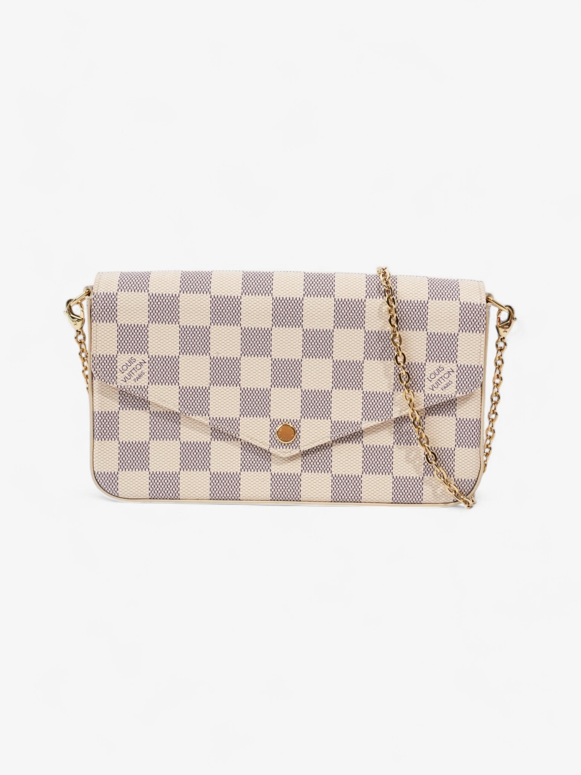 Louis Vuitton Pochette Felicie Azur Coated Damier Canvas Coated Canvas Apparel