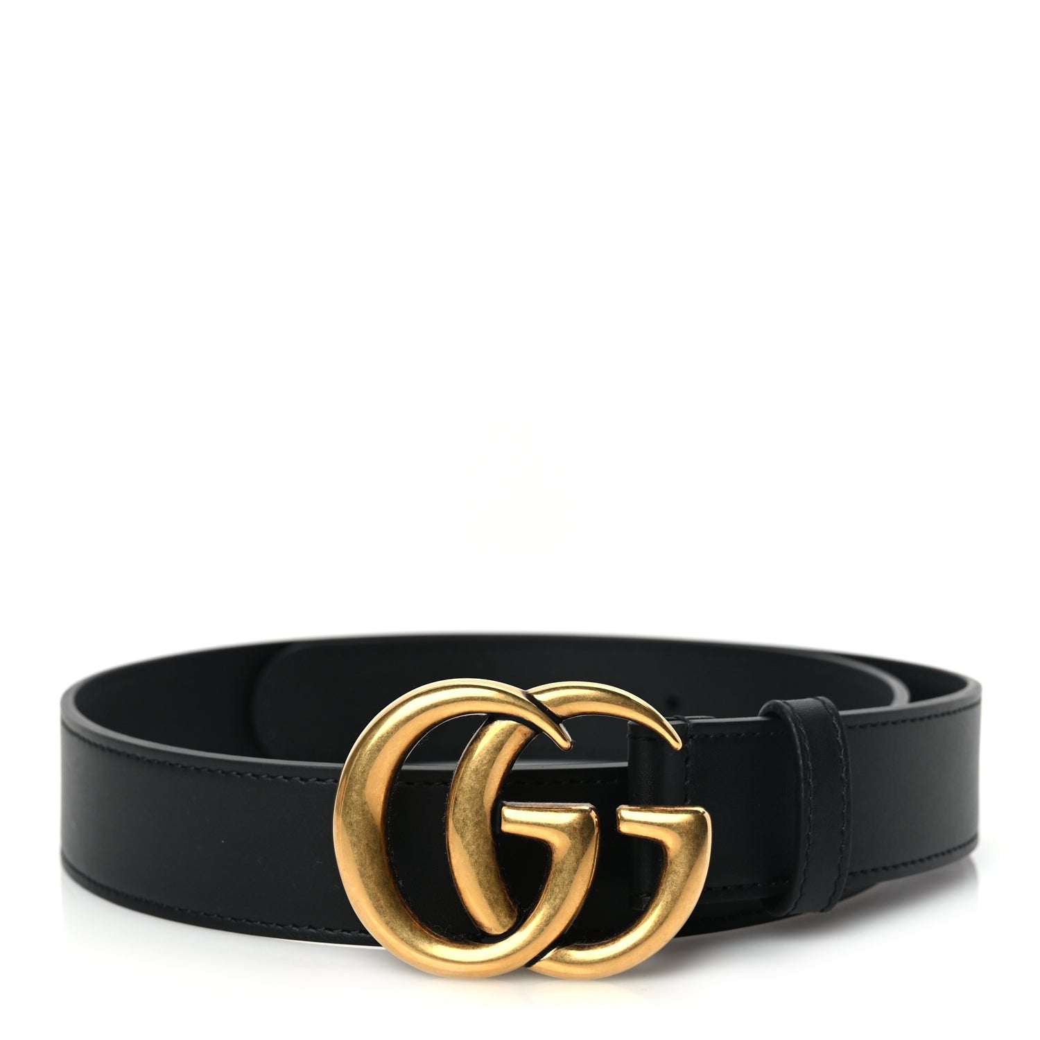 Gucci Calfskin Double G 30mm Belt 75 30 Black