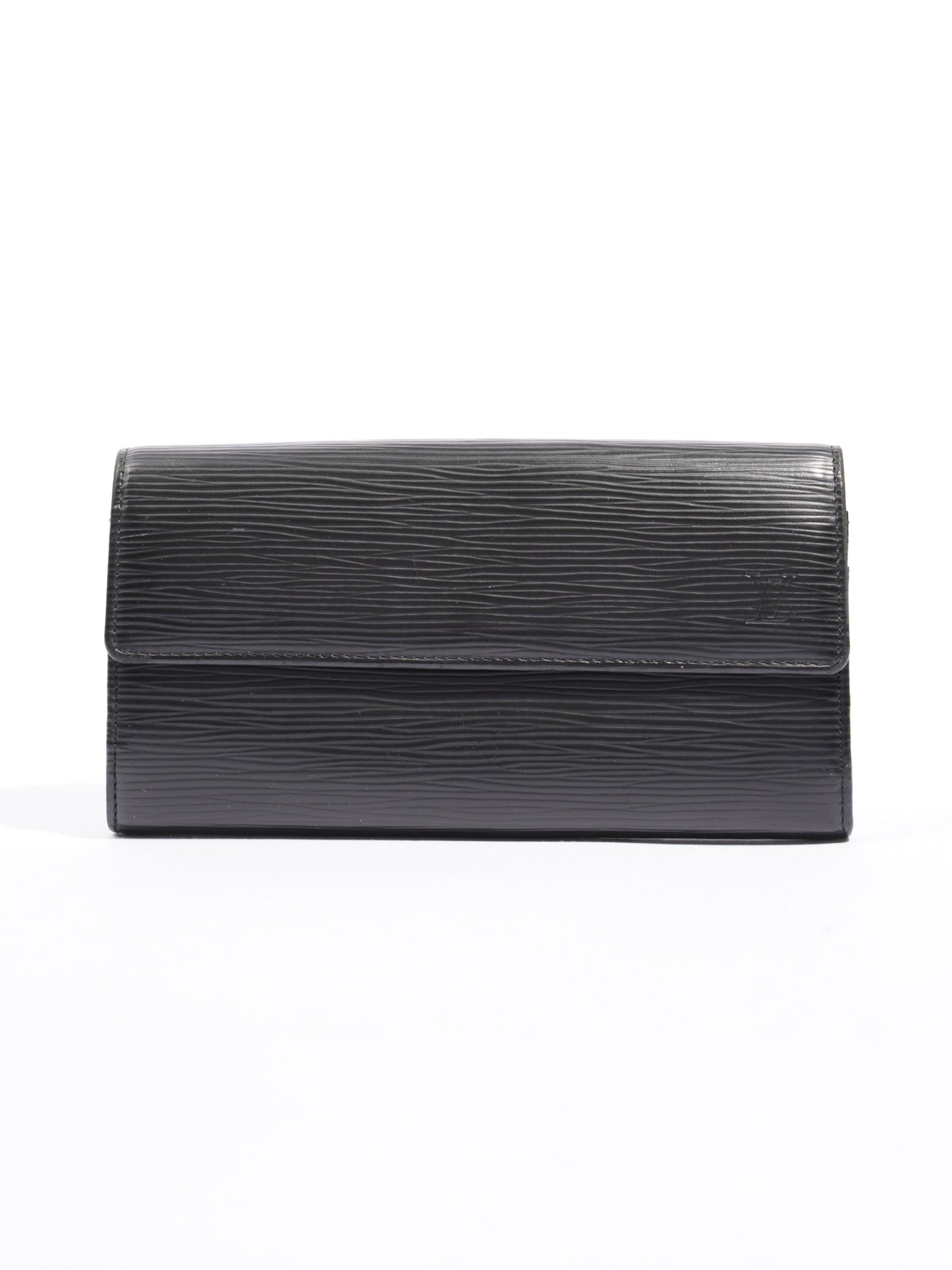 Louis Vuitton Long Epi Leather Black Wallet Case Epi Leather