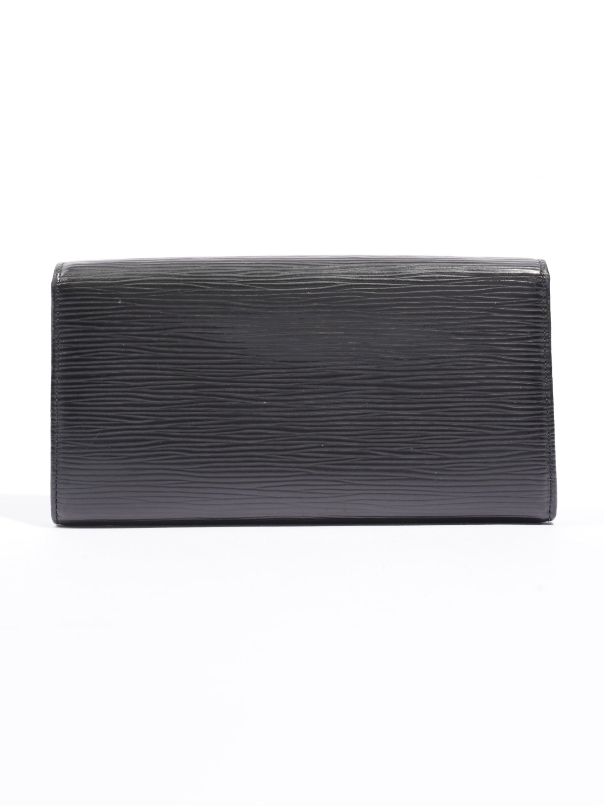 Louis Vuitton Long Epi Leather Black Wallet Case Epi Leather
