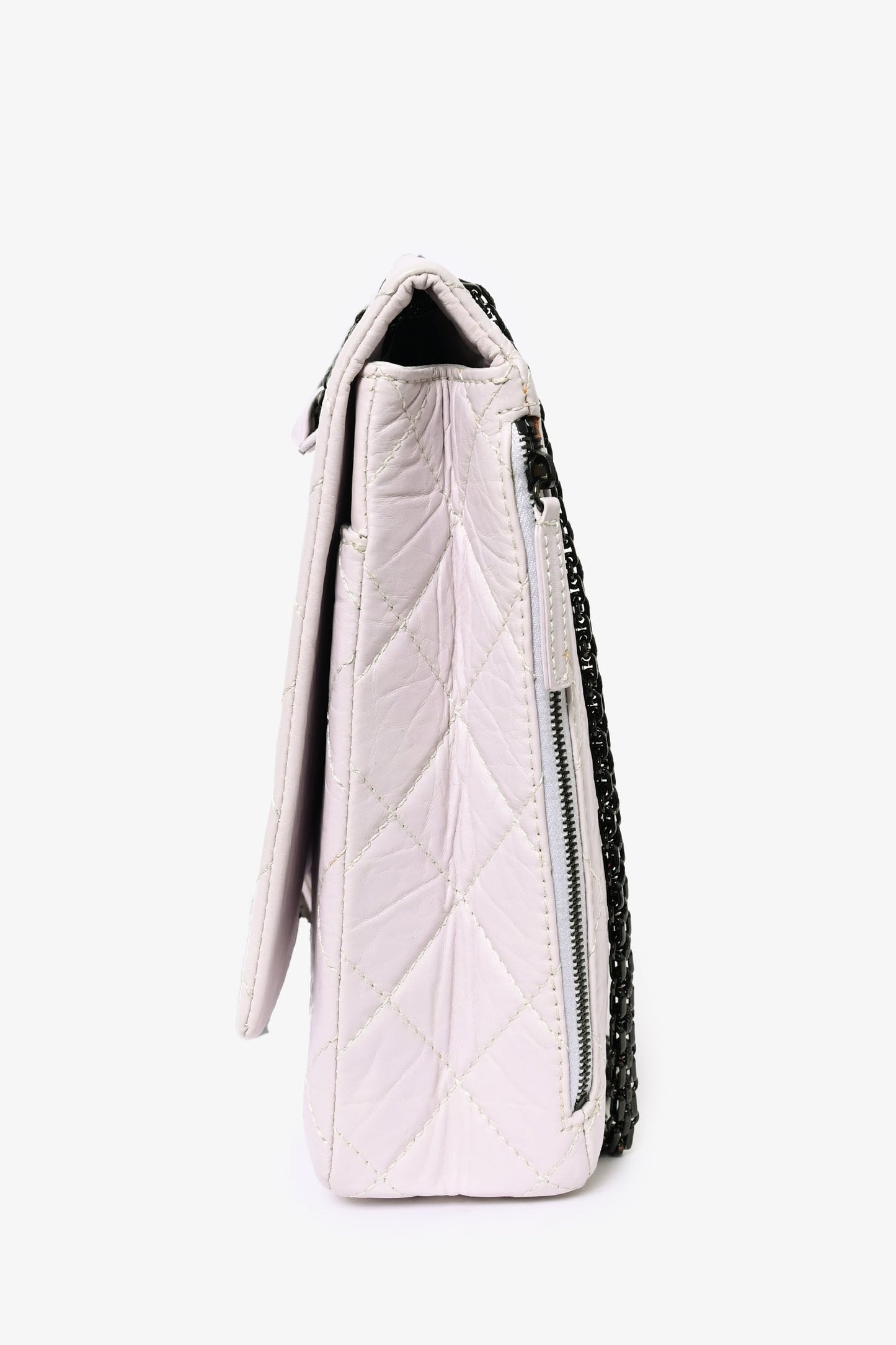 Chanel™ /9 Grey Leather Quilted 2.55 Reissue Xl Bag