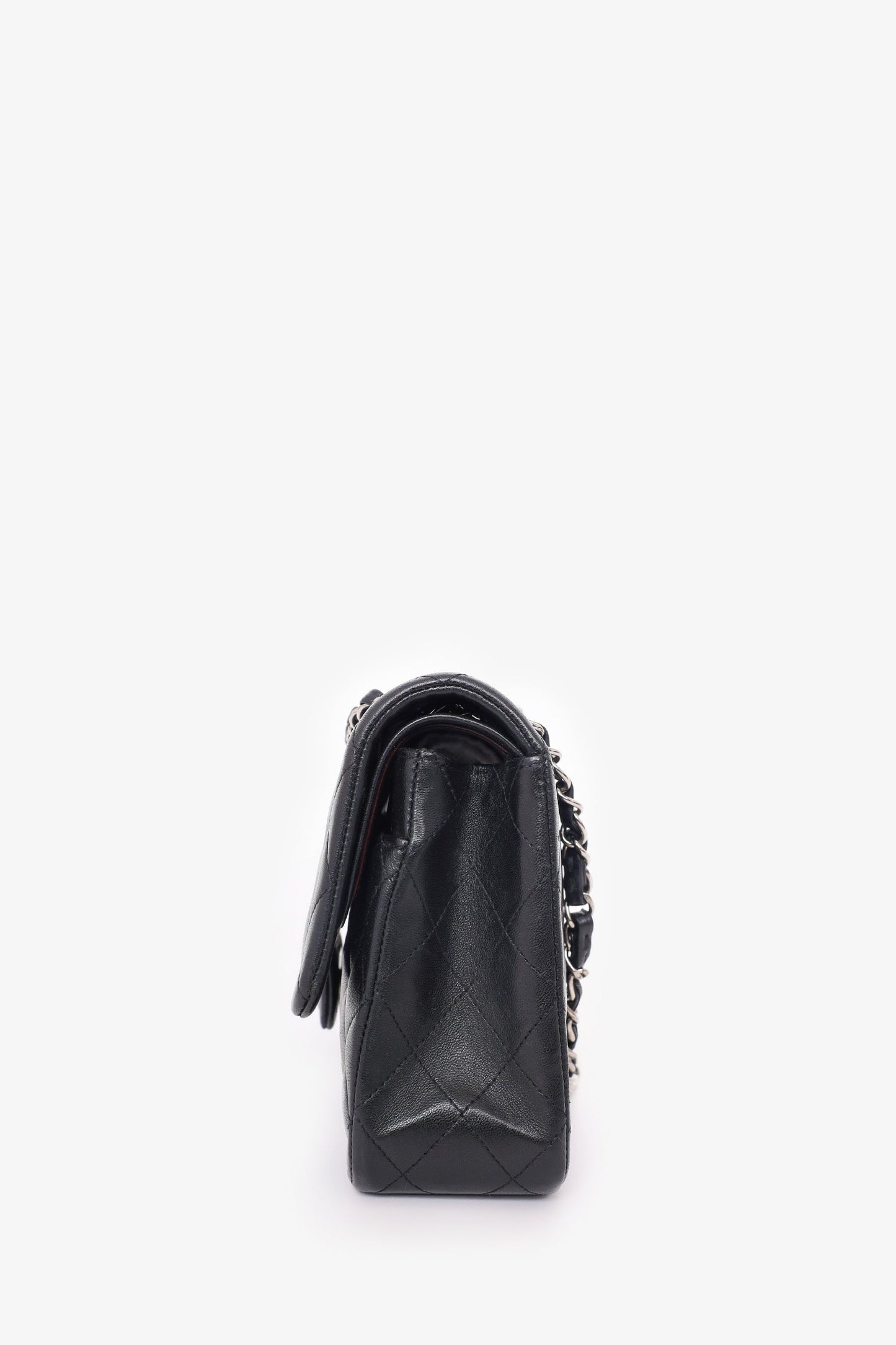 Chanel™ 2009-10 Black Lambskin Quilted Medium Double Flap Bag